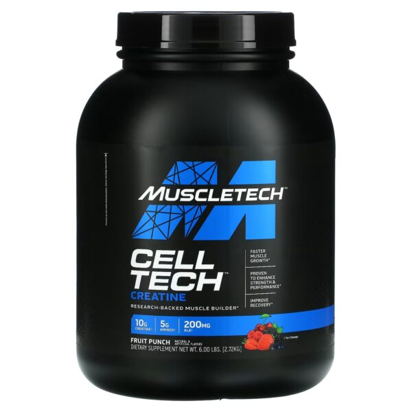 MUSCLETECH CELL TECH 6LBS CREATINA Ponche de frutas